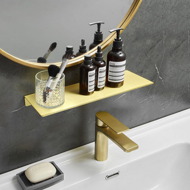 모나코올리브 메탈라인 인테리어 슬림선반, 골드, 메탈라인 슬림골드선반