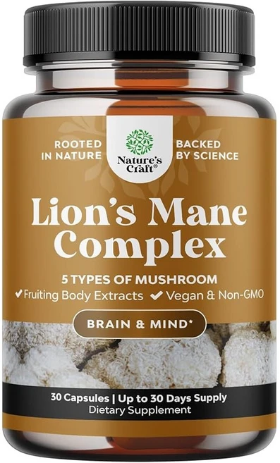 네이처스크래프트 노루궁뎅이버섯 컴플렉스 브레인 & 마인드 캡슐, 30정, 1개 - 쿠팡