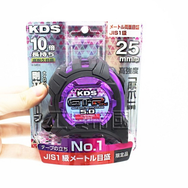 5.0*25mm 高強度厚爪 日本限定色 魯班公分台尺, 1個, GTR-G2550 雙面公分
