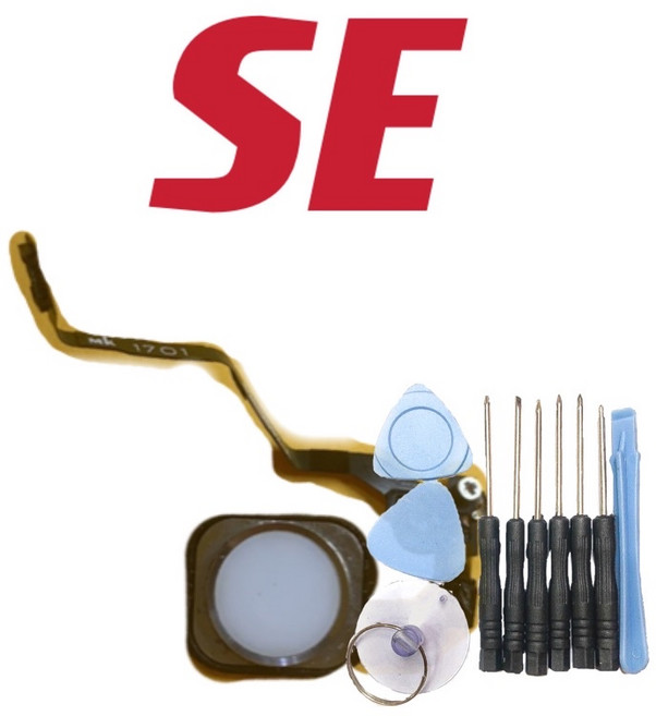 適用於SE返回鍵排線 (送10件工具組) 首頁鍵維修, 1個, 排線+工具