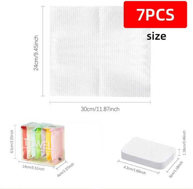 압축 일회용 수건 여행 휴대용 얼굴 청소 습식 건식 용도 필수, 1개