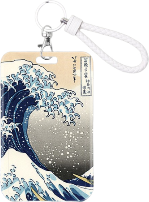 杏花滑蓋證件套 荷重防摔 ABS硬殼 浮雕工藝 繪畫藝術風格