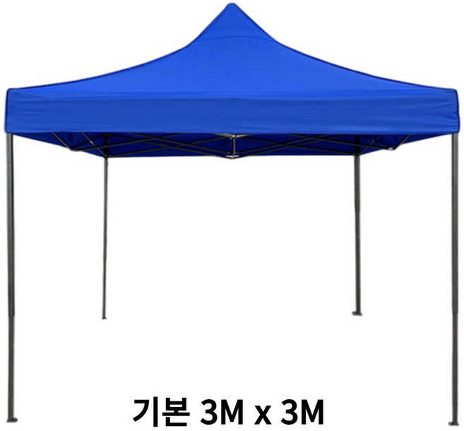 스톰가드 튼튼한 캐노피 천막 PU 자외선 차단 프레임 포함, 기본형, 블루