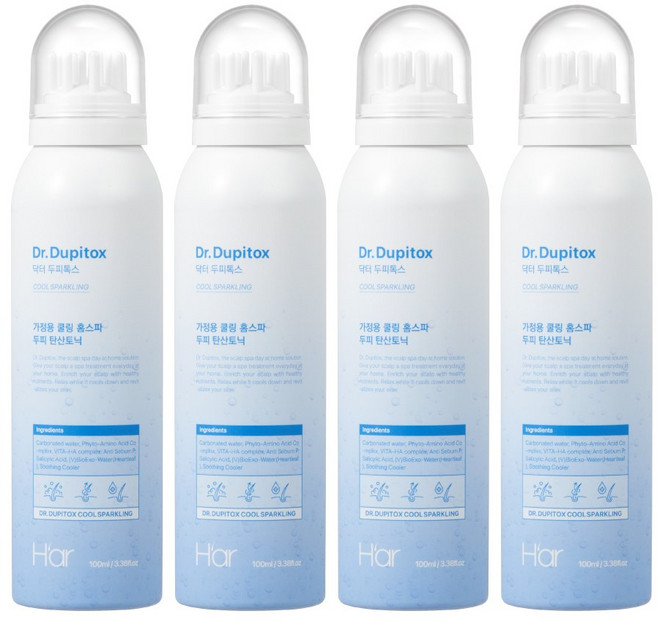 하아르 닥터 두피톡스 쿨링 토닉 스프레이, 100ml, 4개