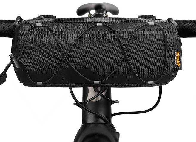 리노워크 RK9103 자전거 핸들가방 2.4L 프론트백 핸들바 가방, 올블랙, 1개