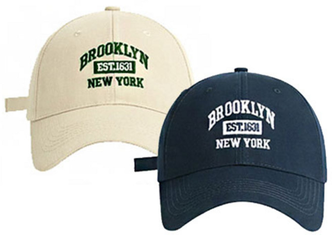 1+1 리츠제이 남녀공용 브루클린 볼캡 야구 모자