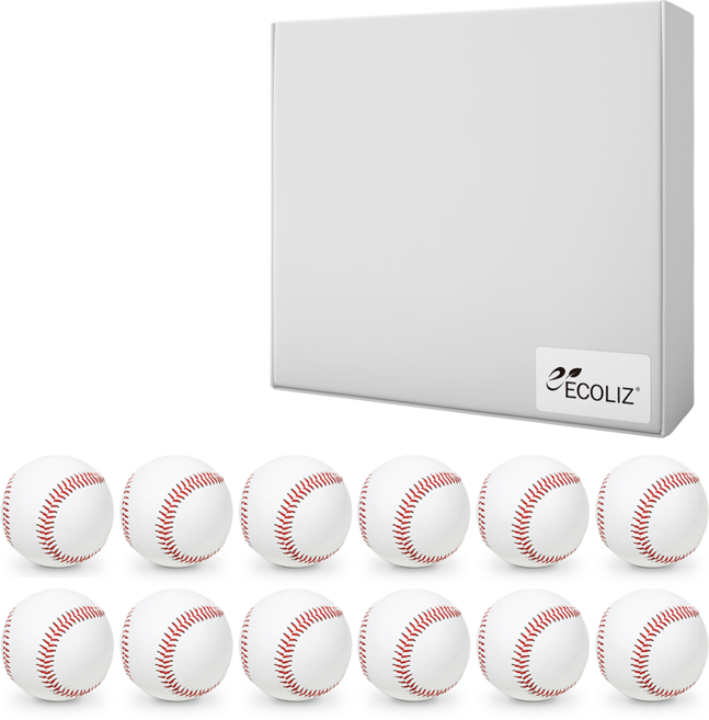 소프트 안전야구공 캐치볼용, 12개입, 1세트