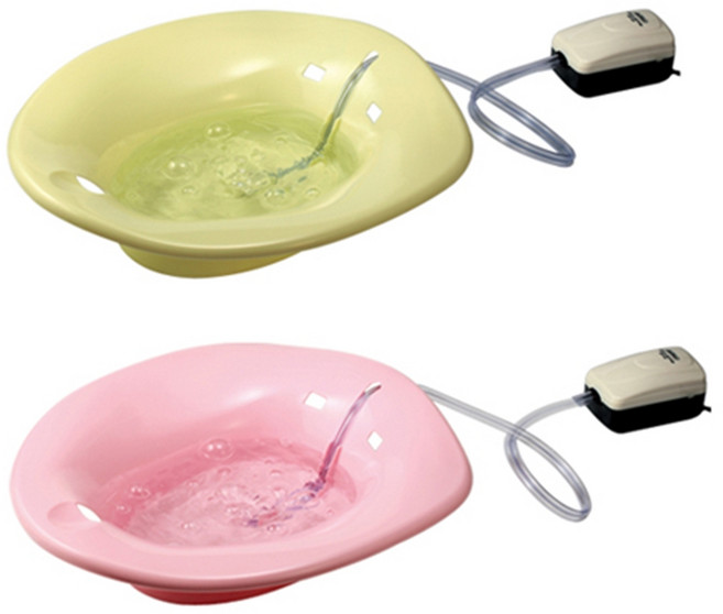 똥꼬샵 가정용 무선버블 좌욕기 온도측정 국산 좌욕대야 임산부, 핑크