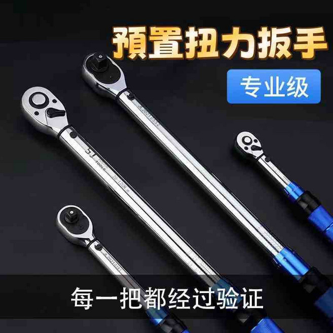 預置扭力扳手 專業級 可調式 汽修工具 高精度公斤力矩 包膠防滑, 1個, 1/4專業級2-24N.m