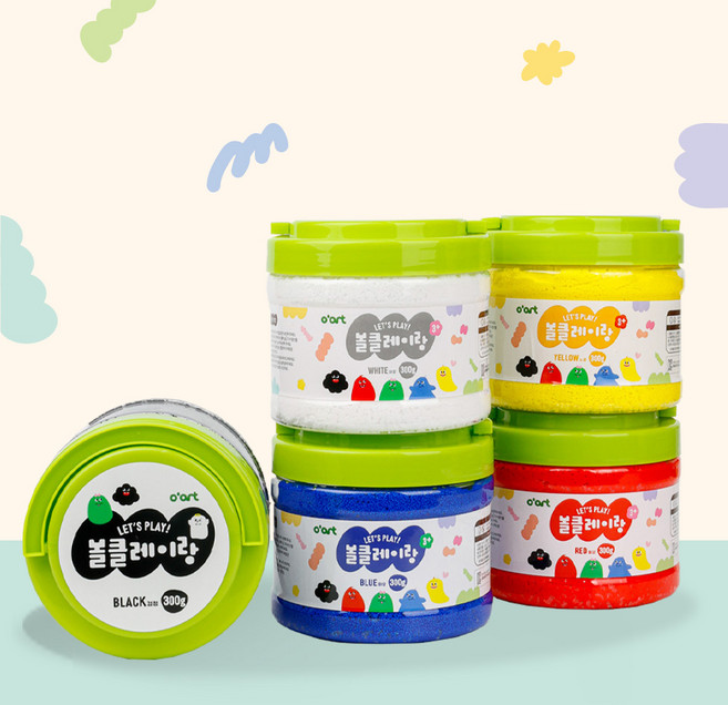 오아트 볼클레이랑 300g 17종 택1 대용량 점토 DIY 만들기 재료 신학기 미술 준비물 KC인증, 1개, 보라