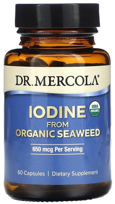Dr. Mercola 유기농 해초에서 추출한 요오드 캡슐 60정(캡슐당 325mcg) MCL-21274, Dr. Mercola, 유기농 해초에서 추출한 요오드,, 1 - 쿠팡