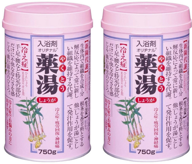 오리지널 약탕 입욕제 생강 보틀, 2개, 750g