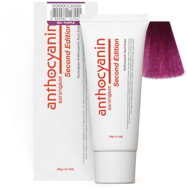안토시아닌 산성칼라 헤어매니큐어 230g 52색상, 퍼플, 1개