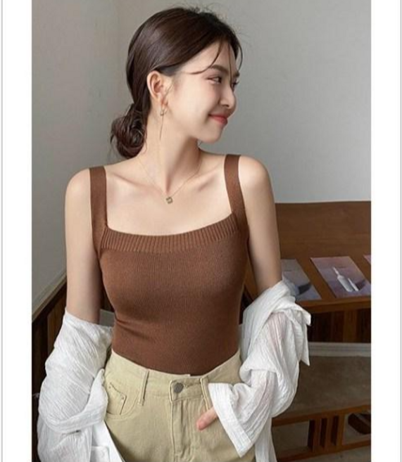 [유미르]여성 데일리 스퀘어넥 민소매 골지 나시-6 color