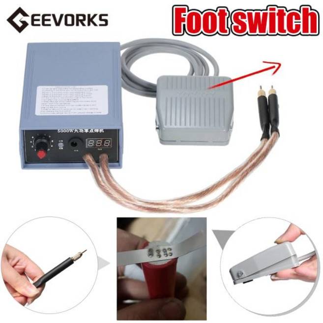 휴대용 용접기 Geevorks 고출력 휴대용 스폿 용접기 5000W 0-800A 전류 조정 가능 18650 배터리용, 01 CHINA, 02 E23552-1, 1