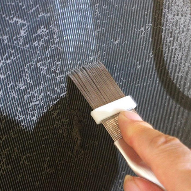 에어컨빗 코일빗 에어컨 브러쉬 핀 청소 세척 콘덴서, 에어컨핀빗 G01096, 1개