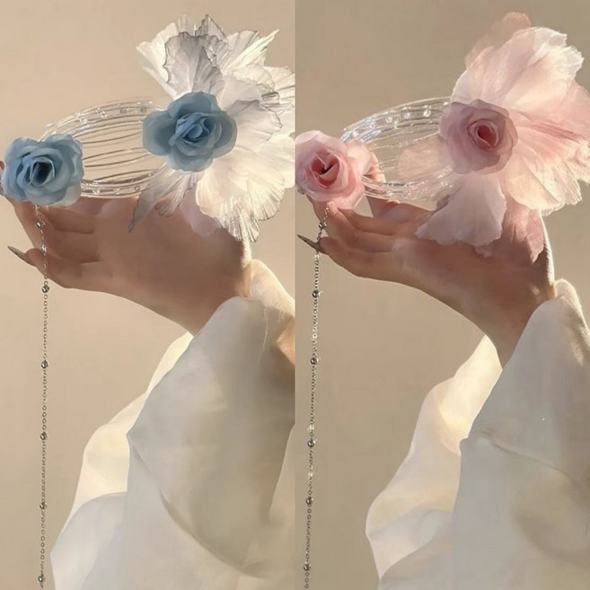 ZMBIRD 플라워 집게핀 롱 체인 태슬 2종세트 N5815