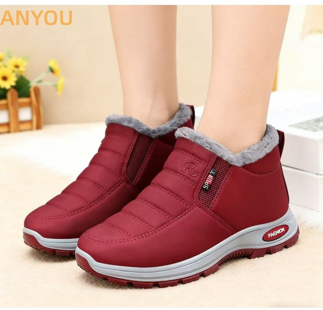 남녀공용 겨울 스노우 부츠 따뜻한 운동화 엄마 방한화 기모 두꺼운 패딩 신발 홈 털 패딩