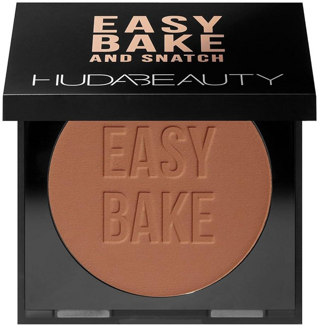 HUDA BEAUTY Easy Bake and Snatch 프레스 탈크 프리 브라이트닝 및 세팅 파우더 커피 케이크, HUDA BEAUTY Easy Bake and Snat, 1
