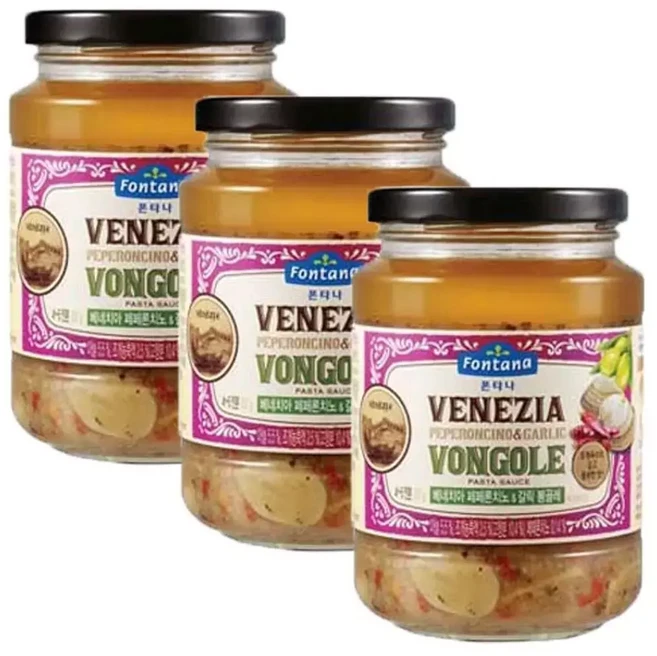 폰타나 베네치아 페페론치노&갈릭 봉골레 파스타소스 430g 3개, 1세트