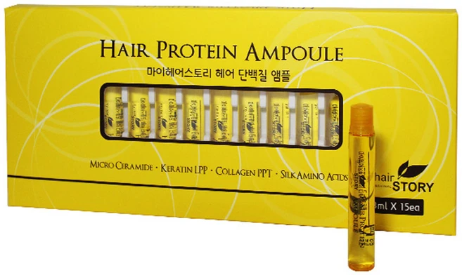 헤어 단백질 앰플 13ml 1박스 15개 모발손상케어 트리트먼트 - 쿠팡
