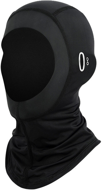 오토바이 헬멧 넥워머 쿨 오픈형 바라클라바 자외선차단, 블랙, 1개