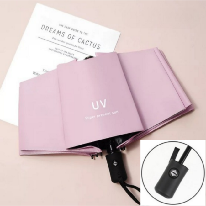 화니행복마트 3단 자동우산 경량 접이식 휴대용 방풍 암막 UV차단 우산