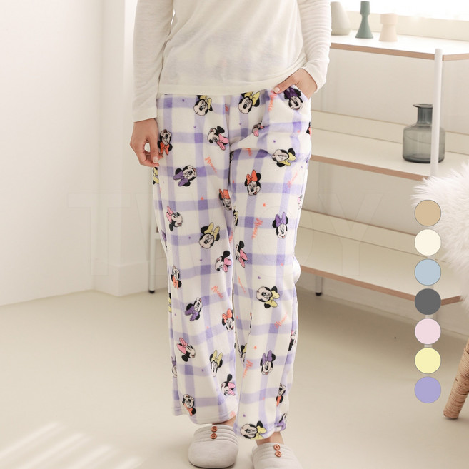 투와이 디즈니 남녀공용 밍크 수면바지 DE281