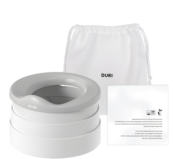 두리 도넛 휴대용 유아변기, 그레이