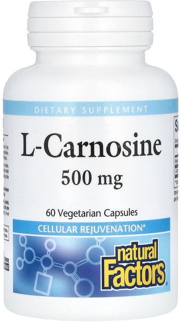 효과가좋습니다 Natural Factors L-카르노신 500mg 베지 캡슐 60정 고급영양제, NaturalFactorsL카르노신500mg베지캡슐60, 1개