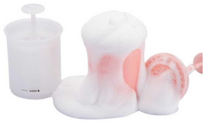 하루생활 폼 클렌징 버블메이커 세안 거품기 1+1, 1개, 화이트+핑크