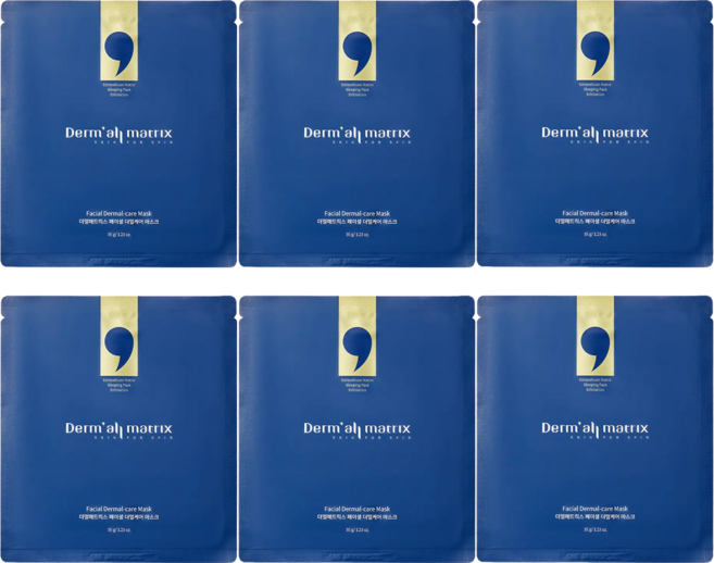 더멀매트리스 페이셜 더멀케어 멀티 수면 콜라겐 마스크팩, 1매, 6개