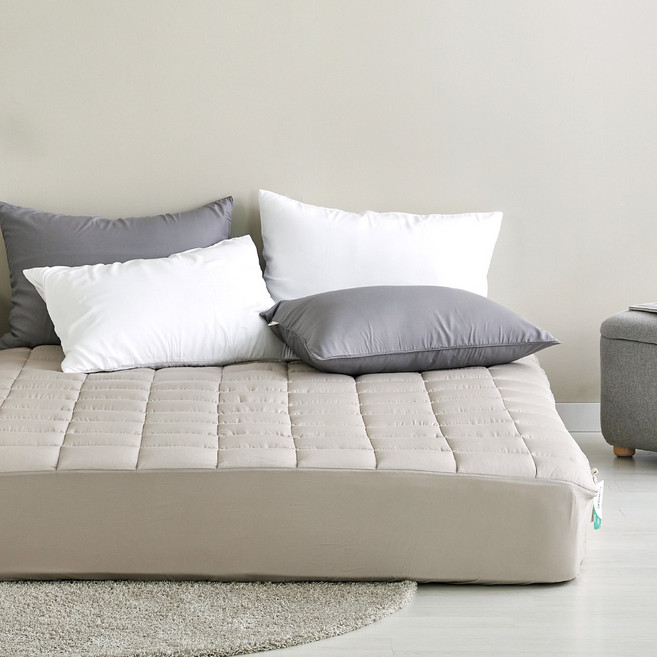 두배 도톰한 모달 100% 누빔 토퍼형 높은 매트리스 커버 올인원 패드일체형 호텔 침대 커버