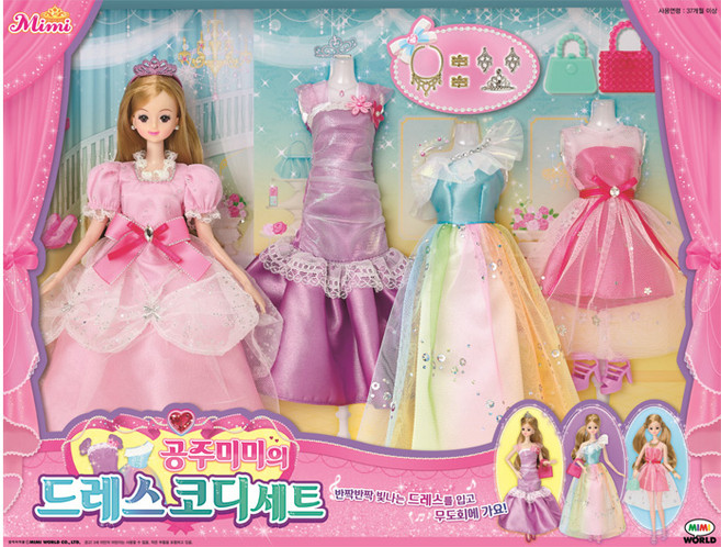 [미미] NEW 공주미미의 드레스코디 세트 (드레스 4종), 1개