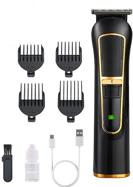 【SH-8200 電動理髮器】 電動剪髮器 無線理髮器 剃髮器 電推剪 剃頭刀 男士理髮器 家用專業兩用 修髮器 電剪, 1個, 黑金 SH-8200 電動理髮器