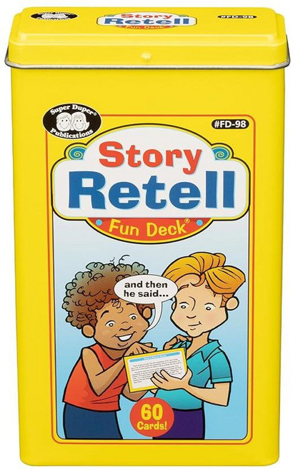 Super Duper Publications | Story Retell Comprehension Fun Deck | 청각 기억과 청취 기술 플래시 카드 | 어린이 교육용 학습, Super Duper Publications | Sto