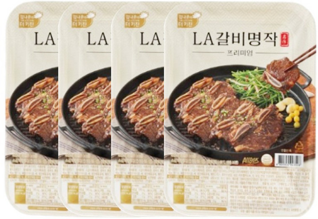김나운 더키친 김나운더키친 LA갈비 명작 프리미엄, 4개, 400g