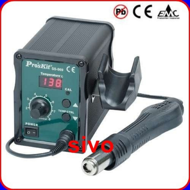 寶工Pro'sKit SS-969E SMD拆焊台AC110V 700W 柔風精準控制 快速加熱 安全可靠, 1個