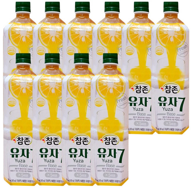 유자 원액 참존 835ml x12개 과일 음료 베이스 과즙, 10개