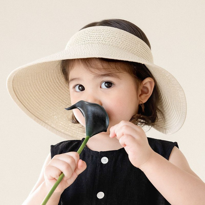 해피프린스 SIZE 6Y 라누아 와이드 밀짚 썬캡