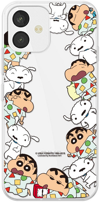 코쿼드 짱구 와글와글 클리어 케이스_At-m130/잼폰2_와글와글아침