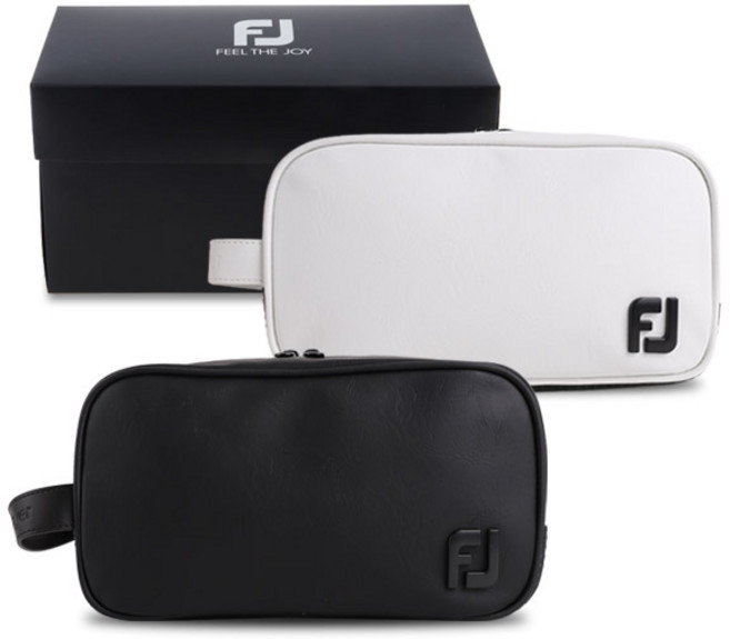 [FOOTJOY] 풋조이 투어 솔리드 골프 파우치 (선물박스 패키지), 풋조이 솔리드 파우치박스패키지_블랙, 1개