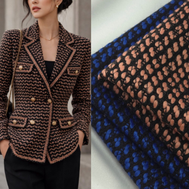 실크 블렌드 트위드원단 루미에르2종 천원단, 로얄