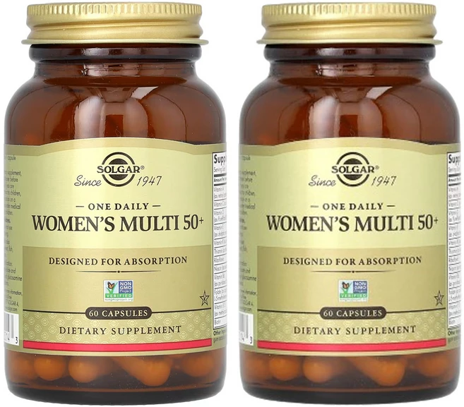 솔가 원 데일리 여성용 멀티 50+ 캡슐 60정, 2팩 - 쿠팡