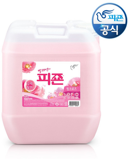피죤 레귤러 핑크로즈 섬유유연제 리필, 20L, 1개