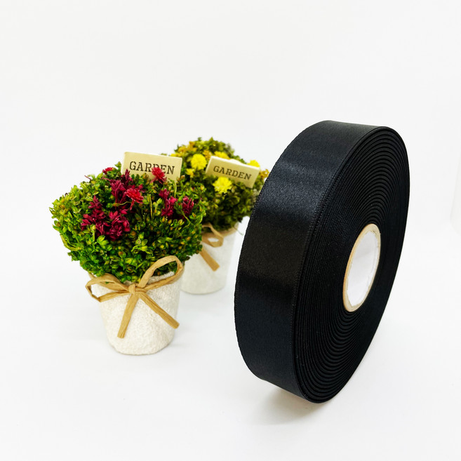 포장 리본 끈 제이제이리본 고밀도주자 40mm 50mm 76컬러 (길이 45M) 공단리본, 검정