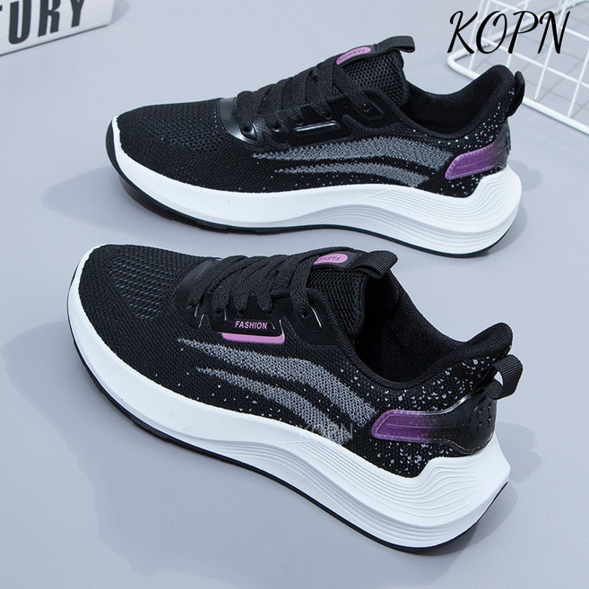 KOPN 패션 통기 망면 여학생 달리기 여성화 캐주얼화 소프트 바닥 운동화
