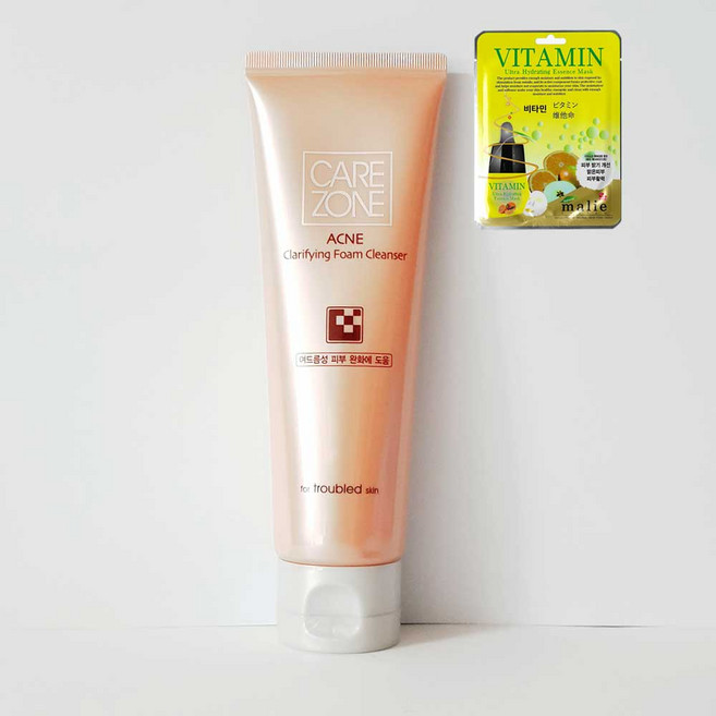 케어존 아크네 단품 클래리파잉 폼 클렌저(+랜덤마스크팩증정+케이스없음), 1개, 130ml