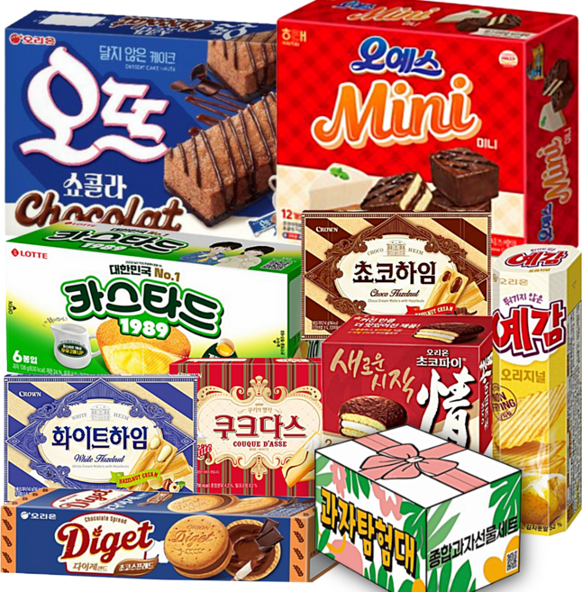 과자탐험대) 사무실 실속 스낵 과자 세트, 1세트, 9종 A세트
