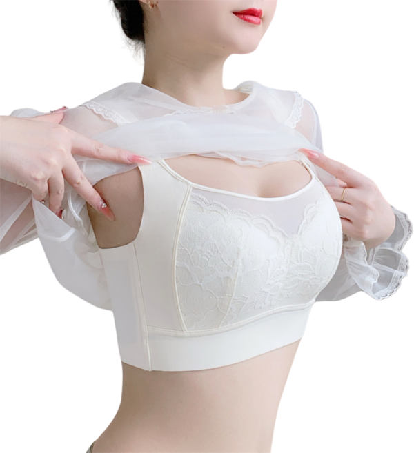 75B~95D컵 레이스 가슴작아보이는 심리스 가슴 압박브라 요가 투웨이 헬스 운동